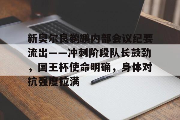 开云入口-新奥尔良鹈鹕内部会议纪要流出——冲刺阶段队长鼓劲，国王杯使命明确，身体对抗强度拉满的简单介绍